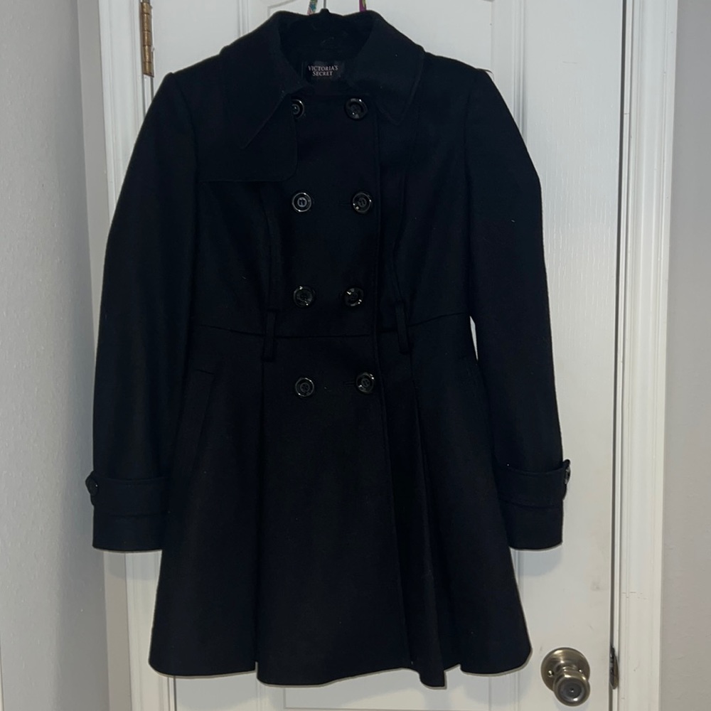 Victoria’s secret black coat women’s Sz 2
